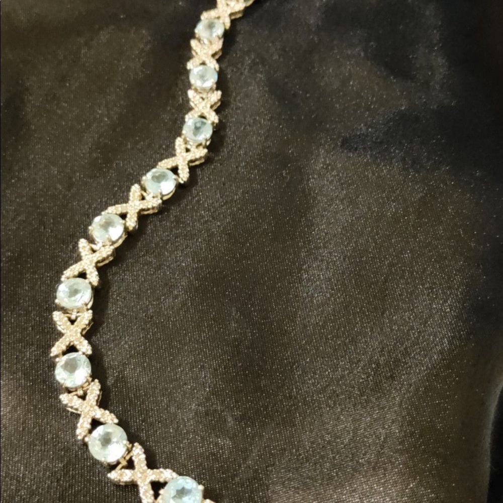 Topaz And 925 Sterling Silver Bracelet